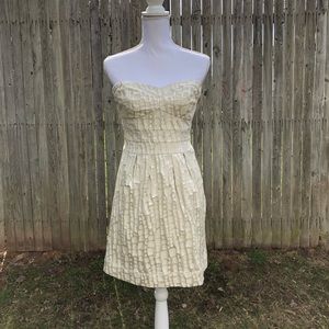 American Eagle embossed strapless party dress